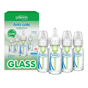 Dr. Brown's Anti-Colic Options+ Narrow Glass Baby Bottle