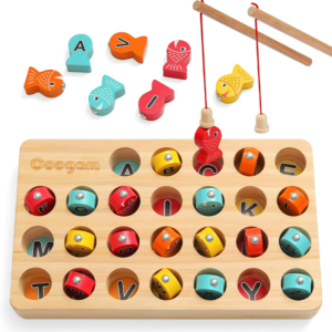 Coogam Wooden Magnetic Fishing Game